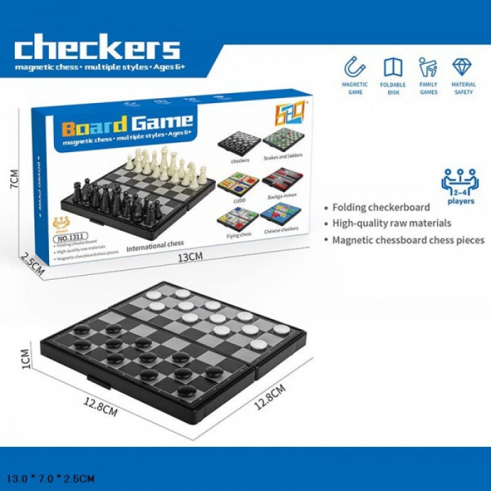 369554 Игра настольная шашки-шахматы.