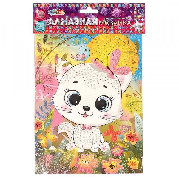 382108 Алмазная мозаика 17*23 котик 